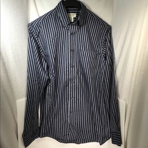 St John‘s Bay Iron Free Dress Shirt, S, Blue